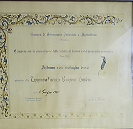 Diploma medaglia d'oro